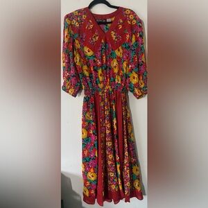 Plaza South Floral Long Sleeve Dress